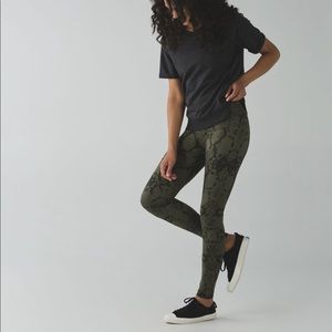 Lululemon Wunder Under Pant - Snakeskin Green